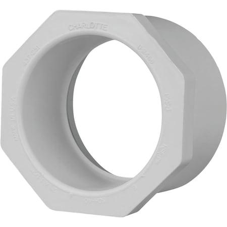 Charlotte Pipe And Foundry 2 In. SPG x 1-1/2 In. Slip Schedule 40 PVC Bushing PVC 02107 1400HA